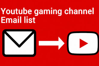 build you a gaming youtuber email list