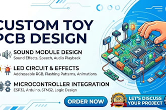 custom toy pcb design with mcu sound module led circuit and embedded electronics