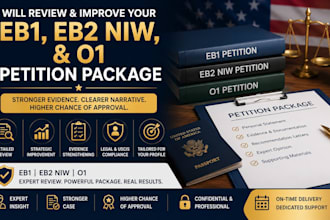 review and improve your eb1, eb2 niw, and o1 petition package