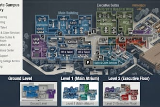 create wayfinding maps for hospitals, campuses, malls, offices and venues
