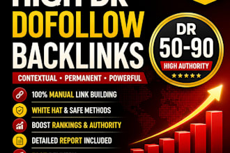 build high DR dofollow backlinks for off page SEO