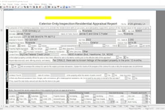 create a real estate appraisal report