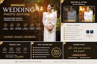 professionally edit wedding photos and retouch skin