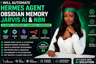 automate hermes agent obsidian memory jarvis ai agent dashboard n8n ubuntu