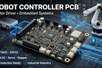 design robot controller pcb, motor driver and embedded system