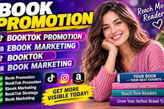 book promotion and booktok promotion for ebook marketing and book marketing