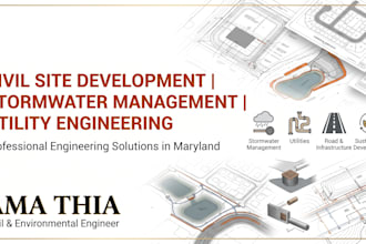 civil site development, stormwater management utility engineering in maryland