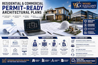 create residential and commercial permit ready architectural plan
