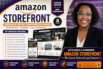 design amazon storefront, brand store, amazon a plus content for amazon store