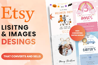 design etsy shop branding etsy digital products listing images