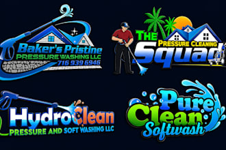 design a logo for cleaning, power washing, pressure washing, soft washing
