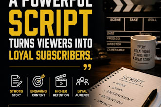 write engaging video scripts for horror crime and thriller