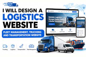 design logistics website, fleet management, trucking and transportation website
