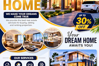design professional realstait flyer brochure or postcard