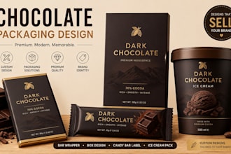 ice cream chocolate frozen packaging bar label logo box design chocolate package