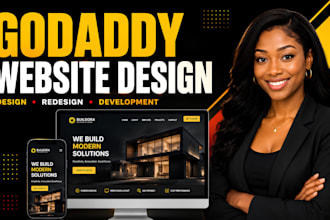 godaddy website design godaddy website redesign, develop godaddy website
