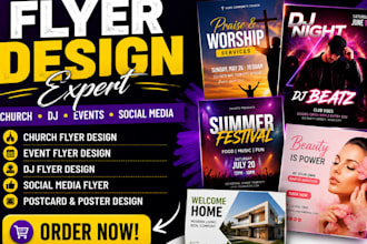 design church flyer, event flyer dj flyer social media flyer, postcard or poster