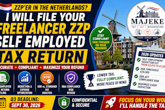 file your netherlands zzp self employed freelancer tax return with btw kor 2026