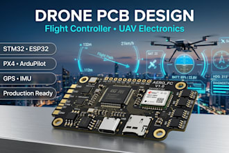 design drone pcb, flight controller and uav electronics
