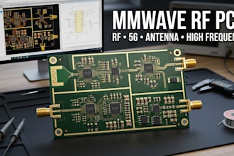 design mmwave pcb, rf pcb layout, 5g antenna and high frequency gcpw 50ohm pcb