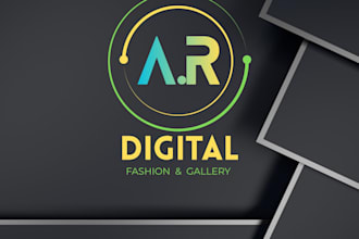 design luxury fashion logo with brand mockup