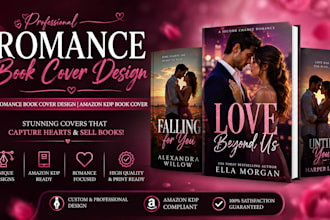 do romance book cover design, amazon kdp book cover, romance book cover design