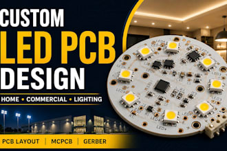 design custom led pcb board layout for home lighting and commercial devices