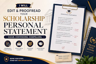 edit and proofread your scholarship personal statement