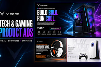 design high impact gaming and tech product ads