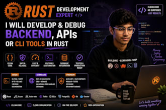 develop and debug backend services, apis, or cli tools in rust