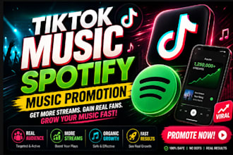 do tiktok music promotion, tiktok music, spotify music promotion, spotify ads