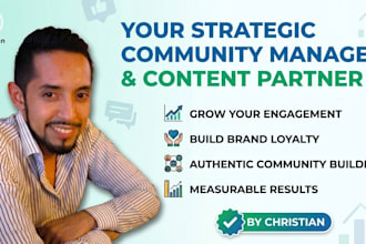 be your strategic community manager
