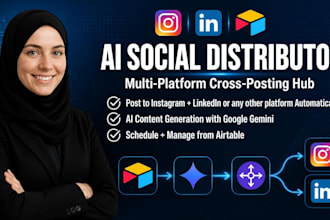 build an ai social media auto poster using make com
