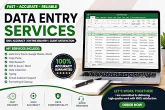 handle data entry, and internet research professionally