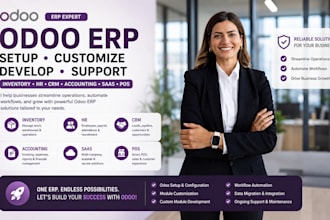 setup customize develop software odoo erp inventory HR CRM accounting saas pos