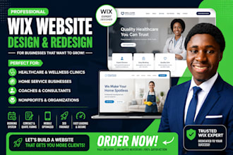 design a professional wix healthcare clinic, doctor website with booking system