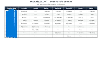 make school timetable within hours