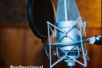 record a professional voice over in a clear american english accent