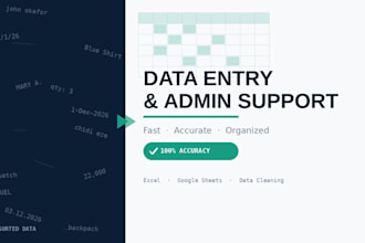 do fast and accurate data entry, and admin support work