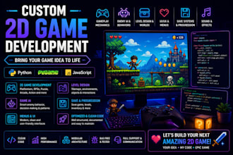 create custom 2d games