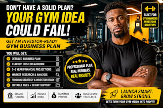 write a gym business plan with startup costs and projections