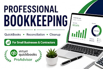 do bookkeeping, quickbooks cleanup, and bank reconciliation