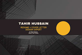 design resume and cover letter professionally