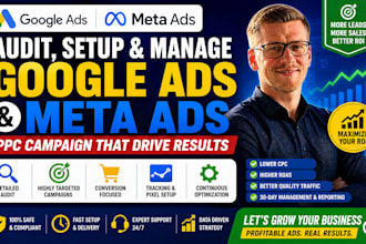 audit, setup and manage google adwords ppc campaign, fix meta ads optimization