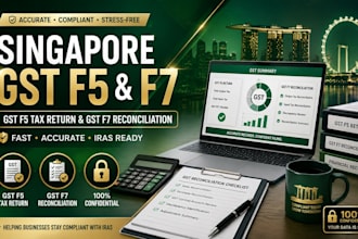 prepare singapore gst f5 tax return and gst f7 reconciliation