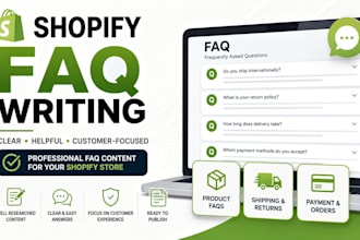 shopify faq writing for clear product and payment answers for your shopify store
