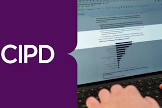 write cipd level 3 5 7 assignments, ilm and HR reports