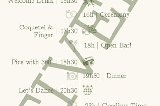 design a complete wedding invitation suite and live wedding website