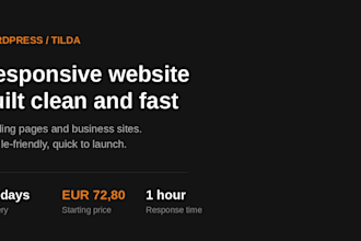 build a responsive wordpress or tilda website