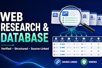 do web research and build a clean structured database